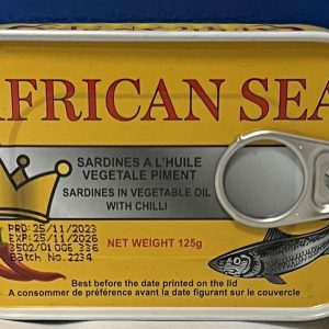 African Sea Sardines in Vegetable Oil Chilli 125G